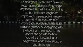 The continuous dilemma between giving up and keeping going on.