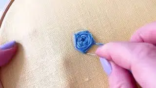 How to embroider a 3D Rose or Wagon Wheel Stitch