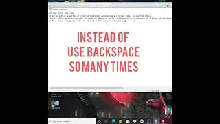 SHORTCUT- BACKSPACE 