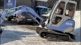 мини-экскаватор гусеничный б/у Kubota u25 кубота японский, дизельный, с кабиной, цена 1380000р, ПСМ