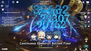 Abyss 3.3 Floor 12 bot | C6 Yelan Continuous Speedrun 56 sec.
