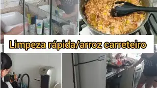 Dia de limpeza básica  banheiro/ cozinha e arroz rápido para aquele dia corrido 🏡🤎