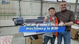 Our engineers install machinery in BiH