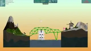 [Poly Bridge] Alpine Meadows: 14m Slanted Draw Bridge | Solution | Under Budget