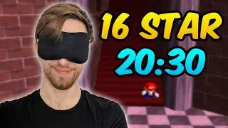 Blindfolded Super Mario 64 - 16 Star WORLD RECORD in 20:30 by Bubzia (Former WR)