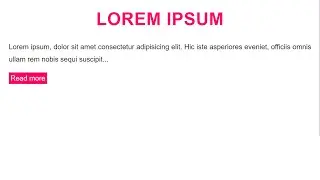Read More   Read Less Button With Javascript   JS Tutorial