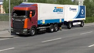ETS 2 -  New Gen Scania Rigid Truck + Trailer Transporting Olives Part 1