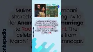 Ambani's Joyful Union 🎊💌  AnantRadhika | ##amazing #facts #shorts #ytshorts #viral