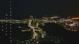 [Solitary Hiking] VLOG) Night view went to a really pretty mountain / Busan / City night view