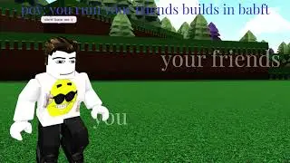 When you ruin your friends builds in babft