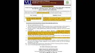 Join Virtual University: Assistant Controller Examinations Jobs - Apply Now