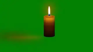 Burning Candle Animation Green Screen (No Copyright)