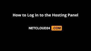How to Log in to Hosting Panel | Netcloud24.com Tutorial