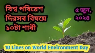 বিশ্ব পৰিৱেশ দিৱসৰ বিষয়ে ১০টা শাৰী/10 Lines on World Environment Day/বিশ্ব পৰিৱেশ দিৱস 2024/5th June