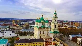 АСТРАХАНЬ ВОЛГА ВЕСНА Полет над городом
