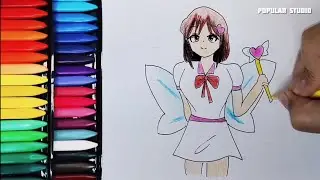 Magical Fairy Drawing and Coloring Tutorial