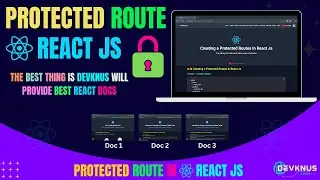 Protected Routes In React Js | React Router V6 | React Js Tutorial