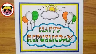Republic Day Drawing Easy Steps / Republic Day Poster Drawing / Republic Day Card Drawing