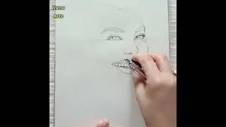 Drawing a beautiful girl's face from the side 😍/ tutorial