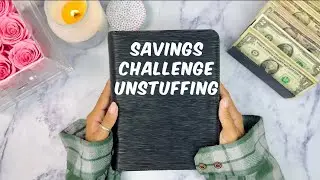SAVINGS CHALLENGE UNSTUFFING | CASH STUFFING MY | SINKING FUNDS | MONEY COUNT | DRIPPED BY E BLING