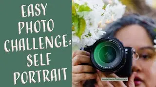 Easy Photography Ideas to do at Home: Self portrait and blossom