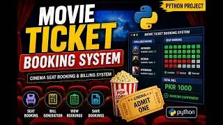 🎬 Movie Ticket Booking System in Python | Semester Project | OOP & File Handling