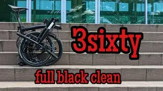 3sixty full black clean 3 speed external setup #trifold #brompton #pikes #kreuz #throve