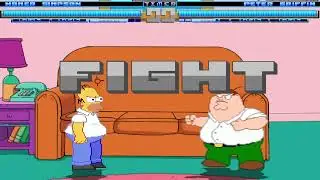 mugen 1.1 blue arena homer simpson 1p vs peter griffin 1p