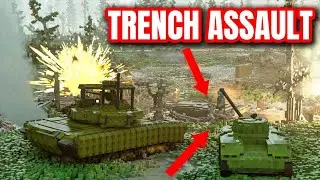 ⚔️ REALISTIC TRENCH WARFARE – Tank Assault vs Defenders | Teardown