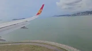 Hong Kong Airlines A320 landing at Hong Kong International Airport