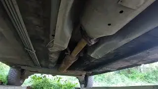 Видео ни о чём ,установка второй части глушителя (Део Ланос часть 2)