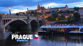 PRAGUE Walking Tour: Evening walk in Prague [4K VIDEO]