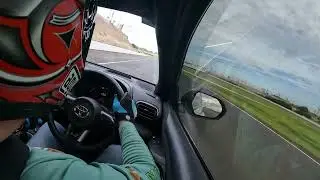 Calder park with go pro on drivers window