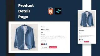 how to create product details page with image slider using html  tailwindcss and vanilla javascript