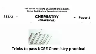 KCSE CHEMISTRY PRACTICAL|TEST FOR CATIONS AND ANIONS|LESSON 2