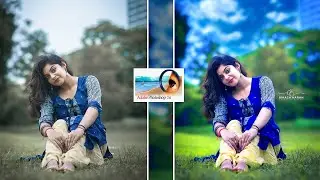 Photoshop 7.0 Girl Pose Photo Editing - Photoshop 7.0 New Outdoor Photo Editing