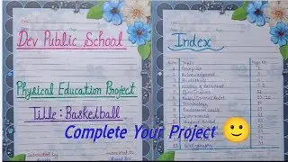 Basketball Project File Class 11th/12th Physical Education @notesandpracticles8107 