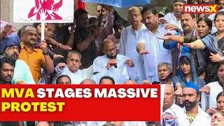 MVA Stages Massive Protest Over Shivaji Maharaj Statue Collapse | NewsX