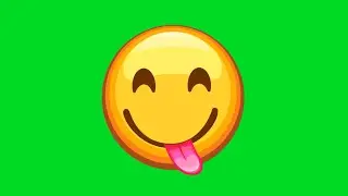 Face Savoring Food Emoji Green Screen