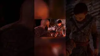 Atreus grabs hot knife from his mother's corpse