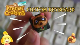 Cute Animal Crossing Custom Keyboard with Keycaps!