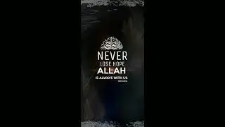 Never Lose Hope Allah Is Always With Us