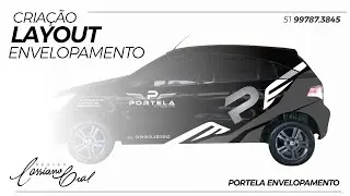 Criação de layout Envelopamento Portela