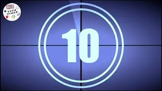 10 Second Countdown Timer with a Colorful Background, Sound Effect, Alarm and Animation - Your Timer