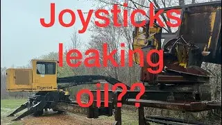 Changing leaky joystick plunger seals on a Tigercat 230B knuckleboom loader!!