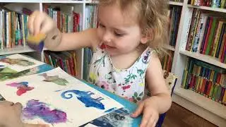 Рисование с трафаретами по мотивам книги Хамелеон