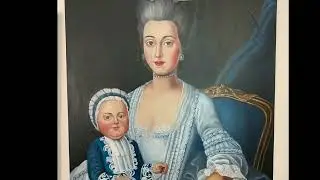 Last step  Finished after 4 Years Fertigstellung  Portrait of woman with child   Johann Millitz
