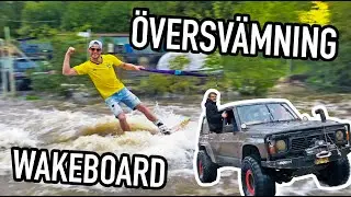 Vi kör wakeboard 27 maj i ett översvämmat Huddinge industriområde