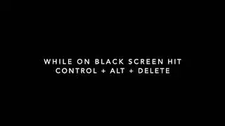 Windows 10 Bootcamp blackscreen with cursor easy fix