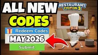*NEW CODES* ALL NEW CODES FOR RESTAURANT TYCOON 3 IN MAY 2026 (MENU & CUTLERY UPDATE CODE) | ROBLOX